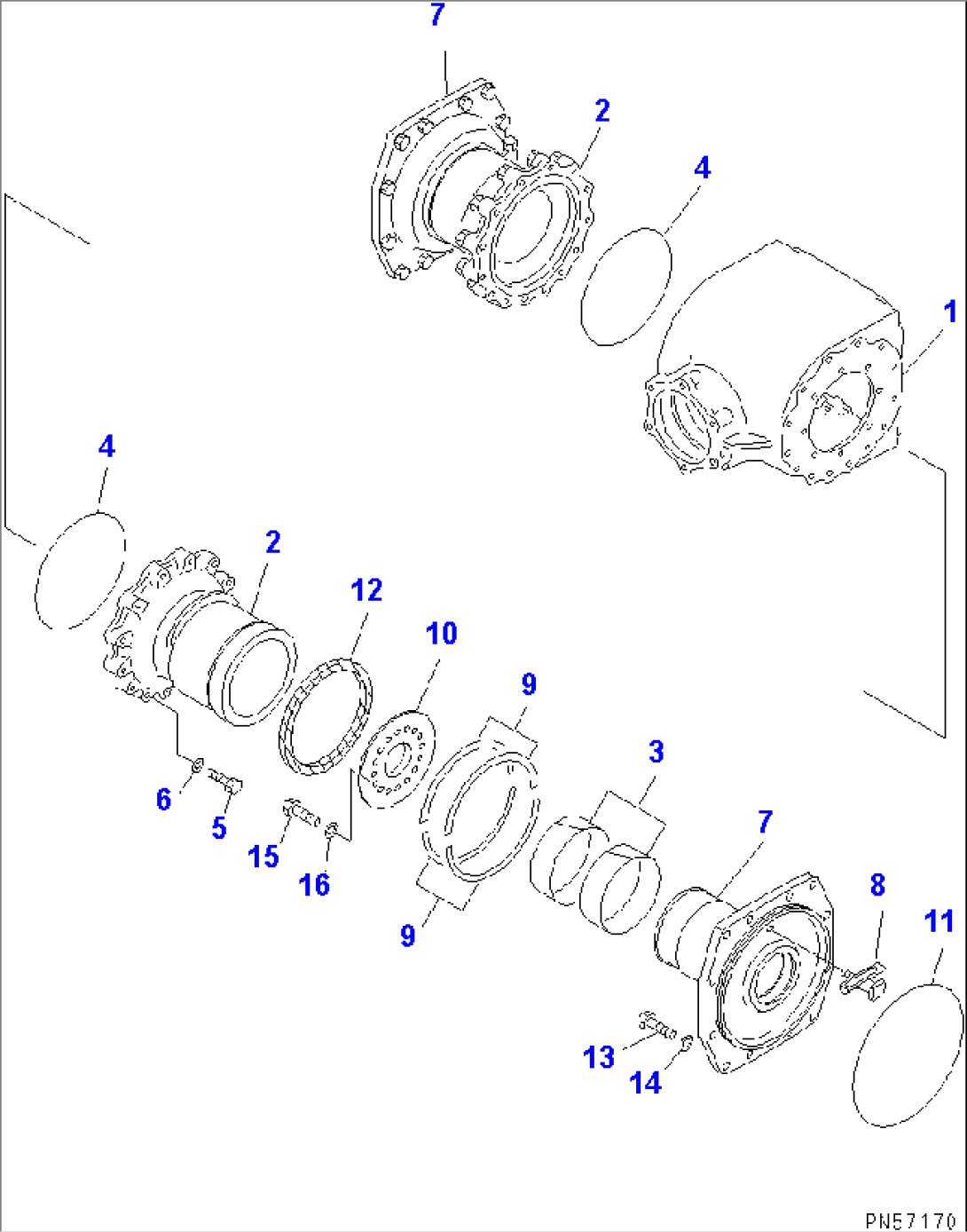 FINAL DRIVE CASE (NON-SPIN DIFFERENTIAL TYPE) (1/2)