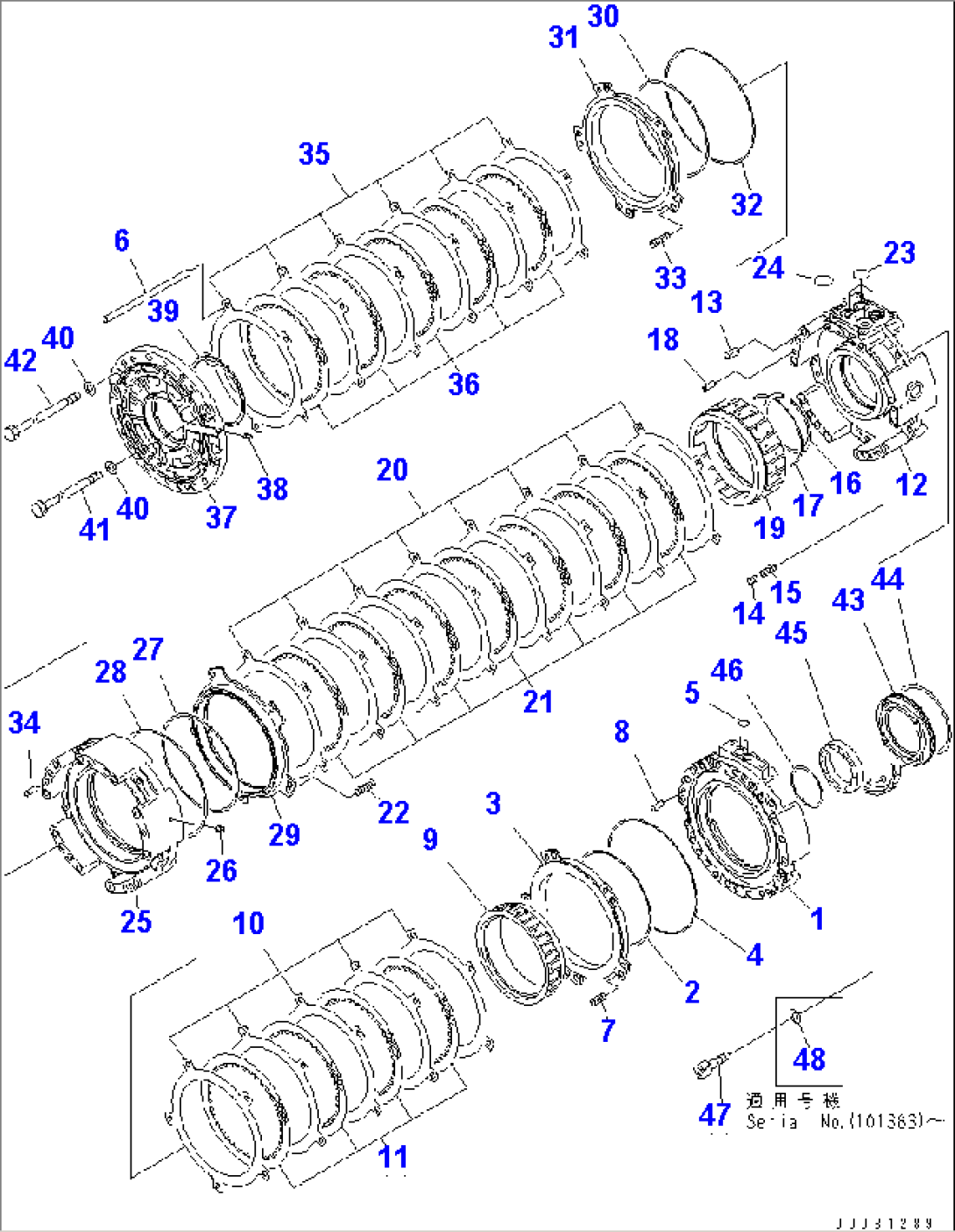 TRANSMISSION (2ND¤ 3RD¤ FORWARD AND REVERSE HOUSING)