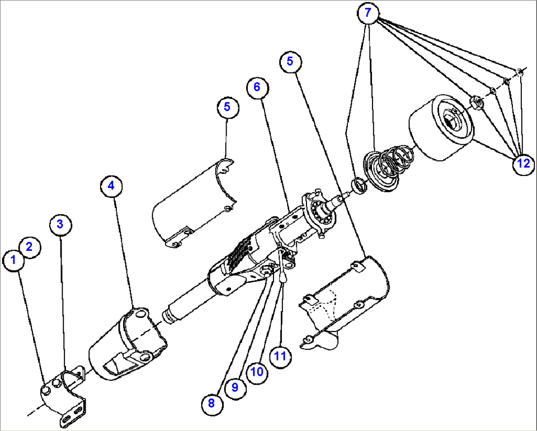 STEERING COLUMN ASSM - 5 (PB9380)