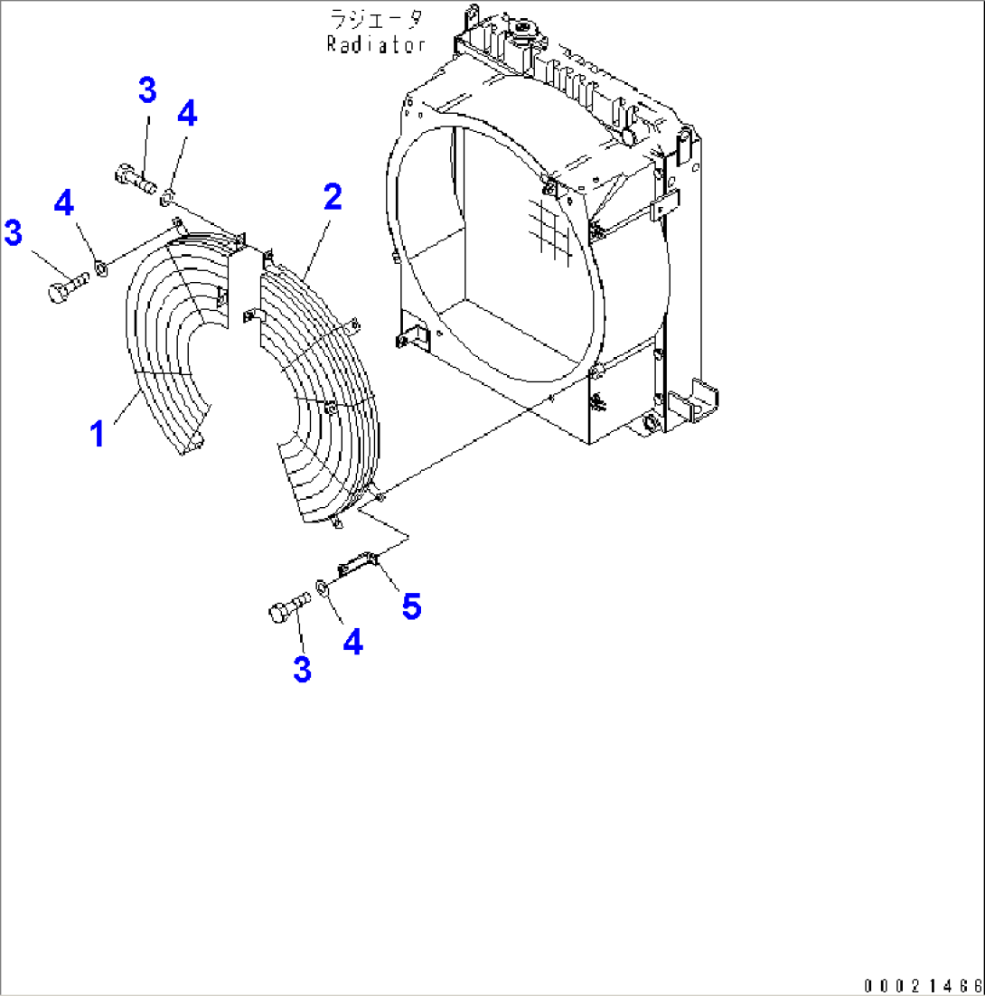 GUARD (FOR RADIATOR) (WITH HEATER DEFROSTER AND AIR CONDITIONER)(#11501-)