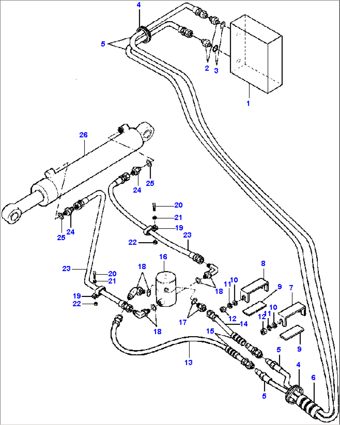 MOLDBOARD SHIFT CYLINDER ACTUATOR LINES