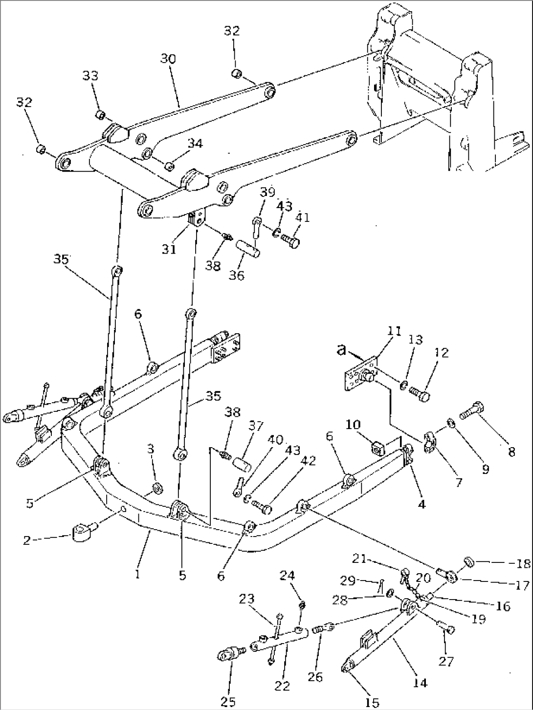 LIFT ARM AND C-FRAME (FOR ANGLE DOZER)