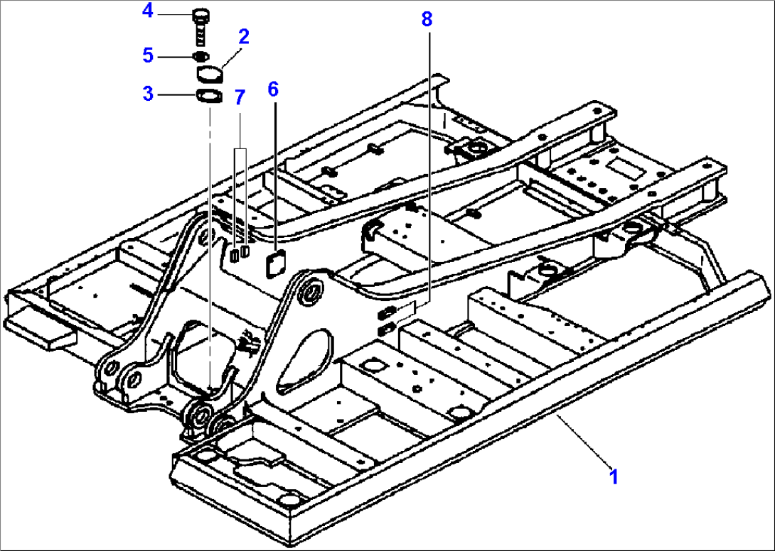 FIG. J1110-01A7 REVOLVING FRAME - WITH ATTACHMENT AND COUNTERWEIGHT REMOVER