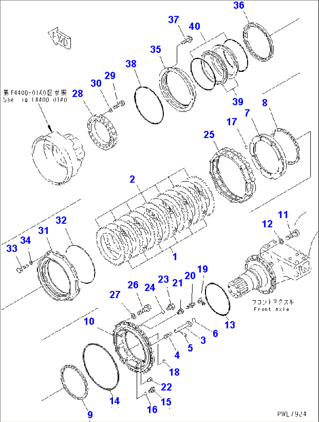 FRONT AXLE (FRONT WHEEL BRAKE)