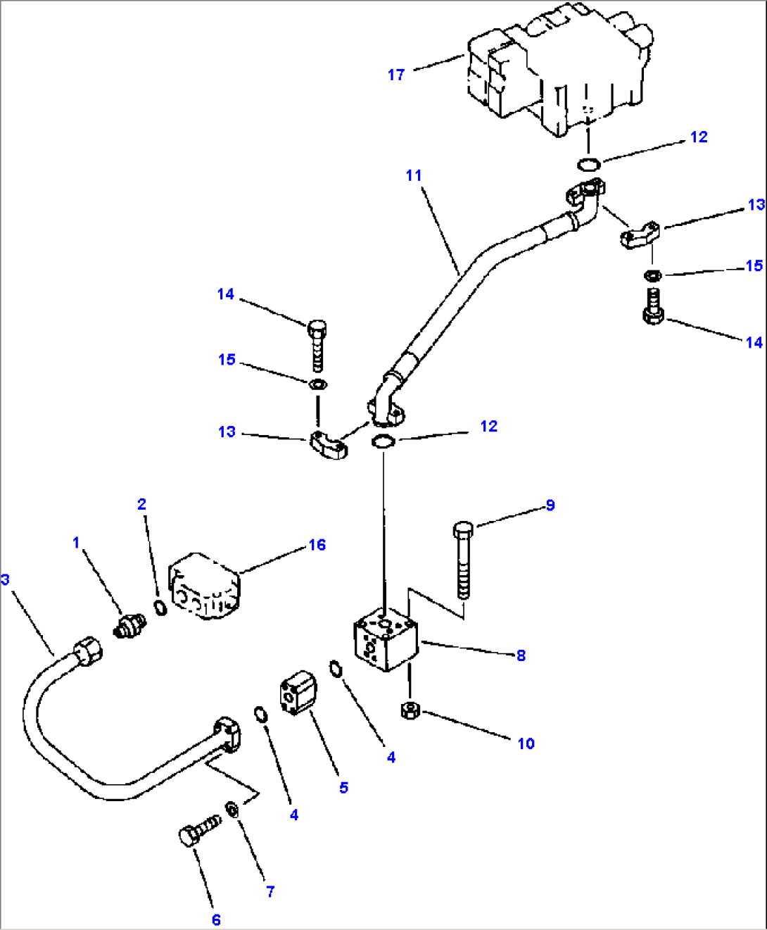 HYDRAULIC PIPING (PRIORITY VALVE TO CONTROL VALVE)