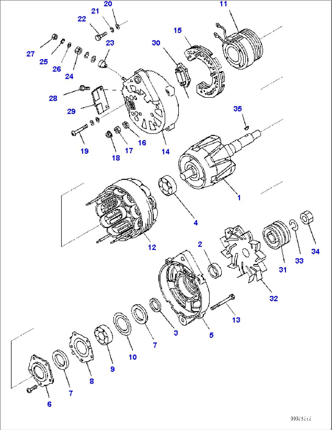 Alternator, Inner Parts (#535751-538669)
