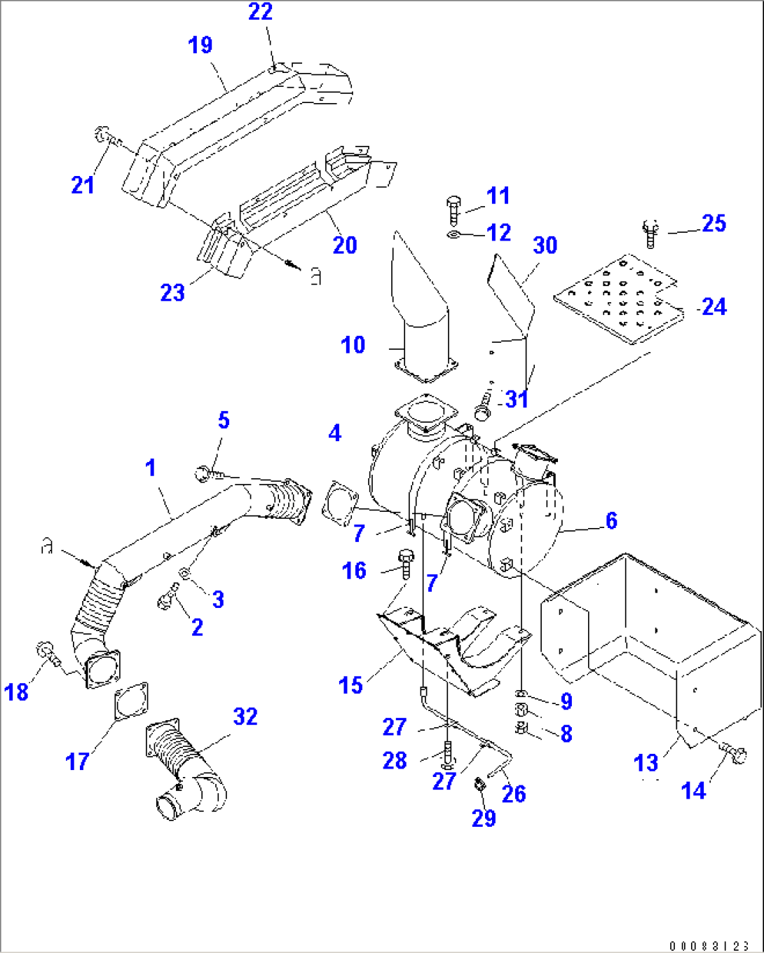 EXHAUST PIPING (BODY HEATING) (1/2)