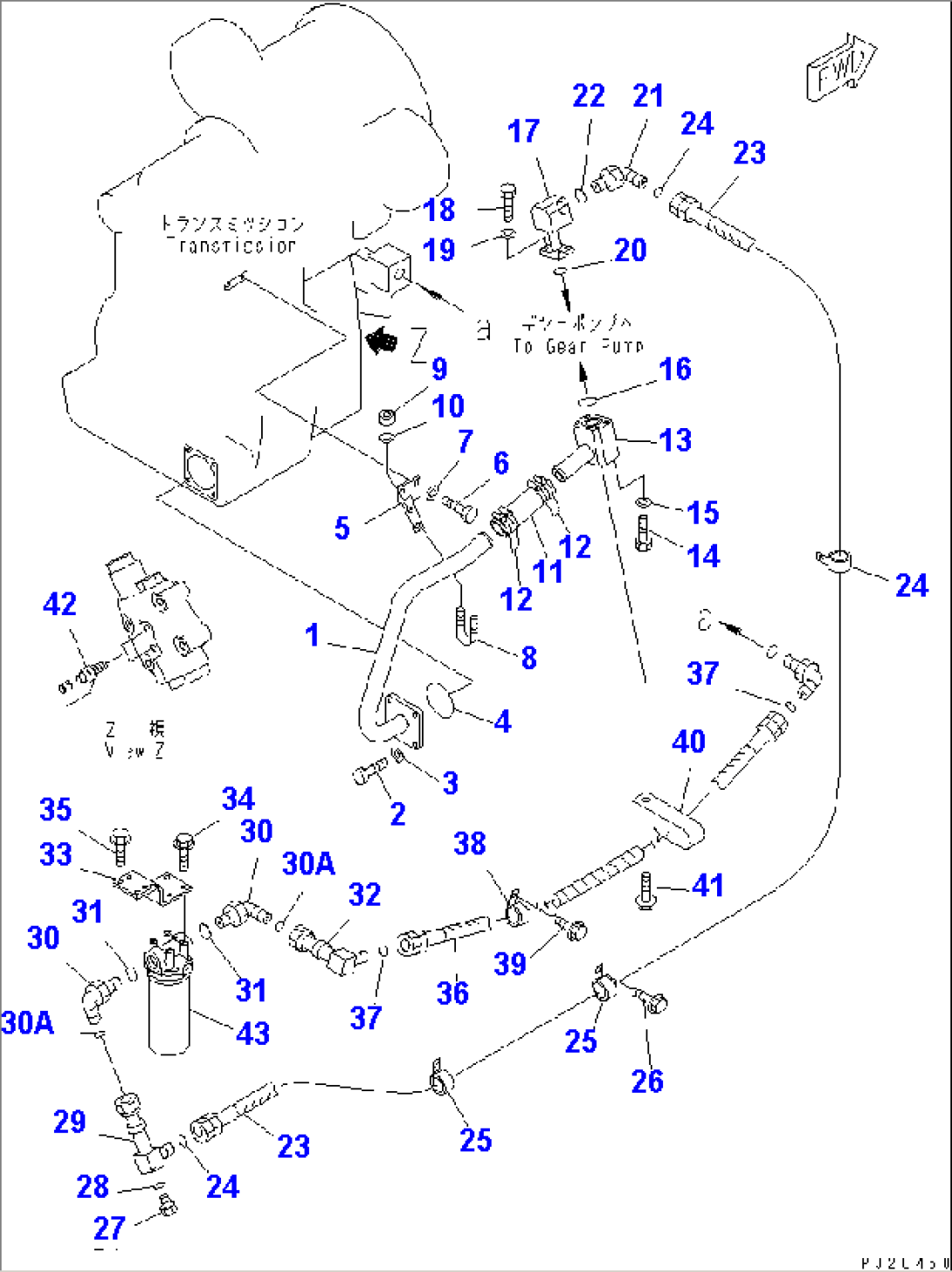 TRANSMISSION PIPING (NO SPIN DIFFERENTIAL)