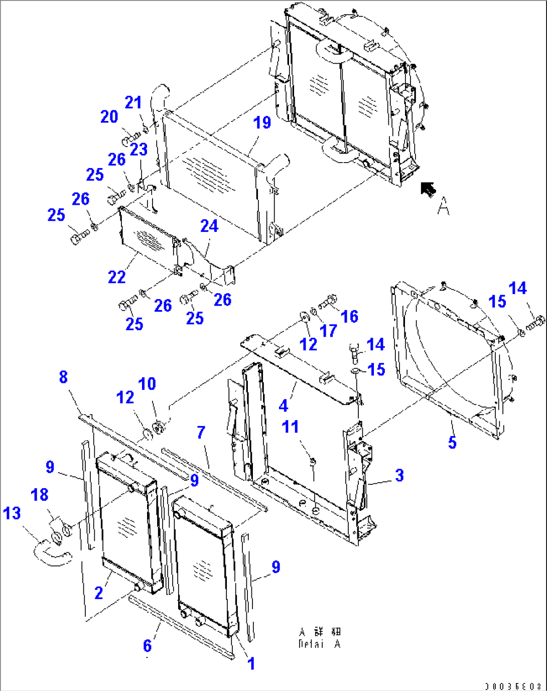RADIATOR AND AFTER COOLER(#2462-)