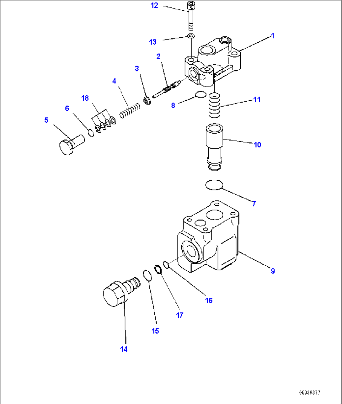 Boom, Arm Quick Return Valve (#70001-)