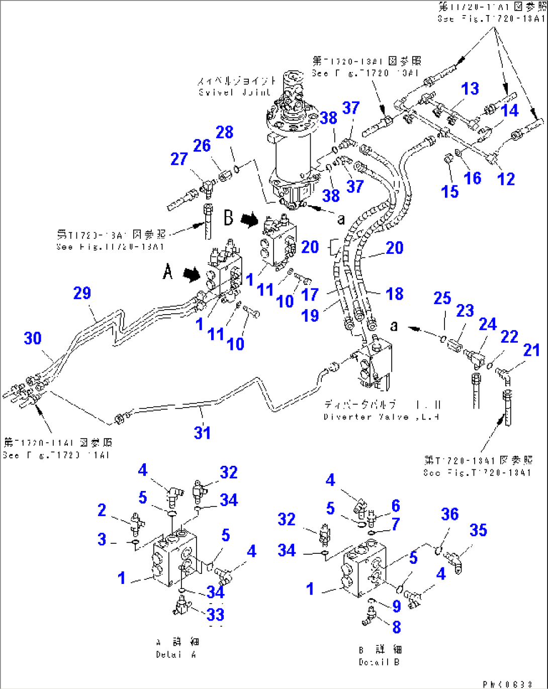 ATTACHMENT PIPING (2/3) (FOR FOUR OUTRIGGER)