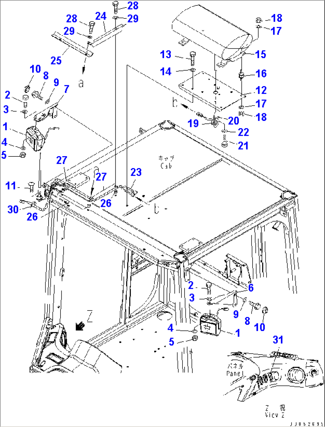 WORK LAMP AND WARNING LAMP(#55001-)