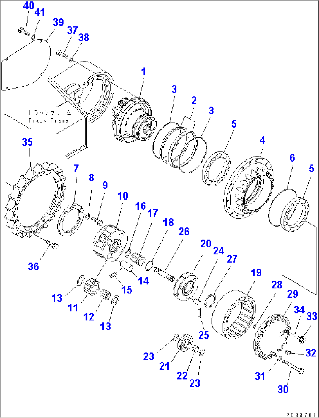 FINAL DRIVE (TRAVEL SPEED 1ST)(#91087-)