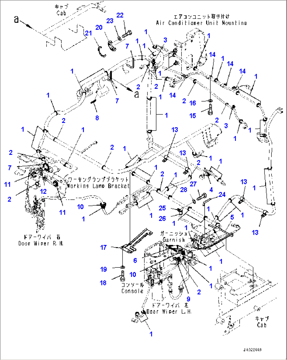 Cab, Wiring Harness Mounting (#85001-)