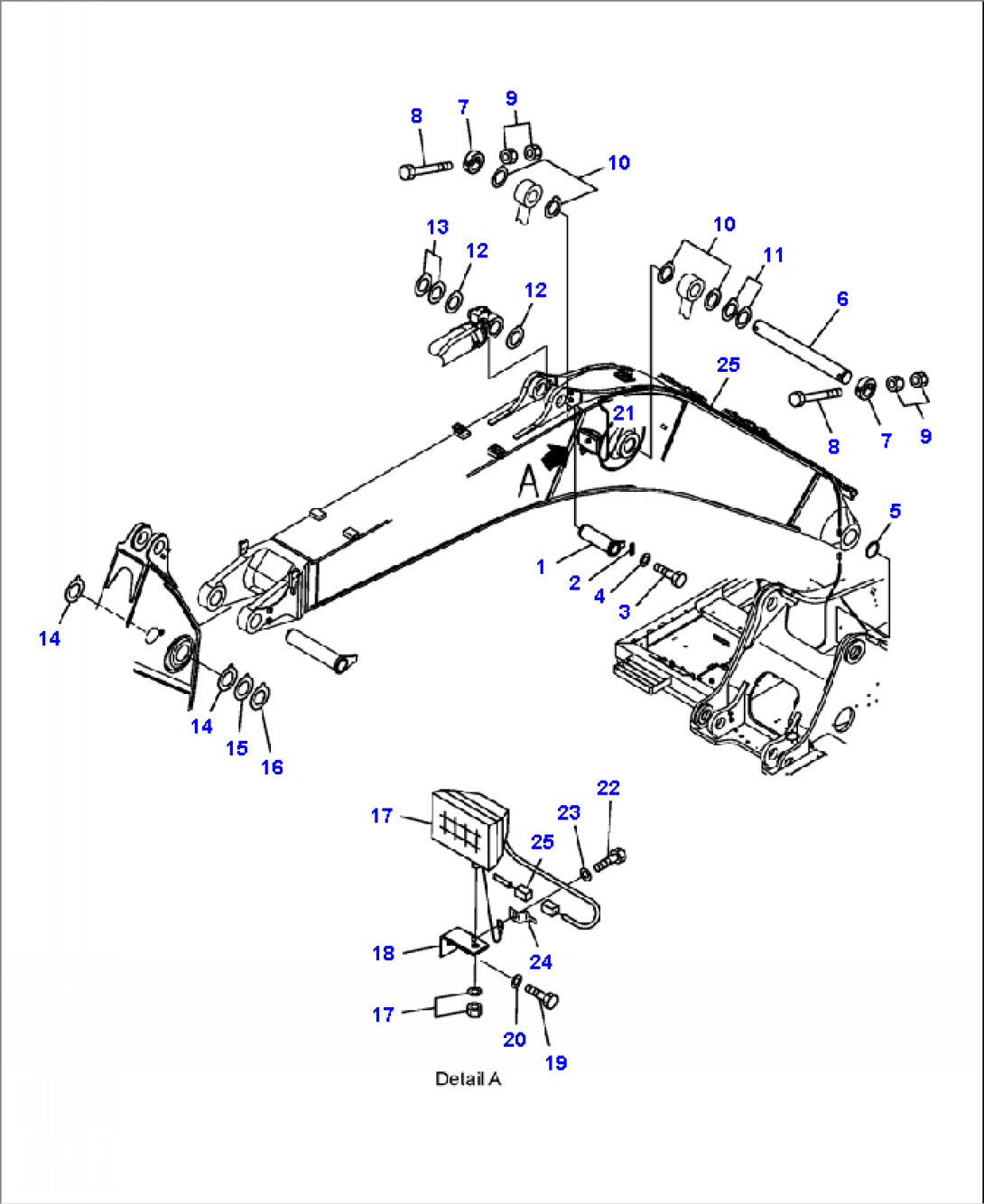 T1110-05H0 BOOM CYLINDER PIN AND WORKING LAMP