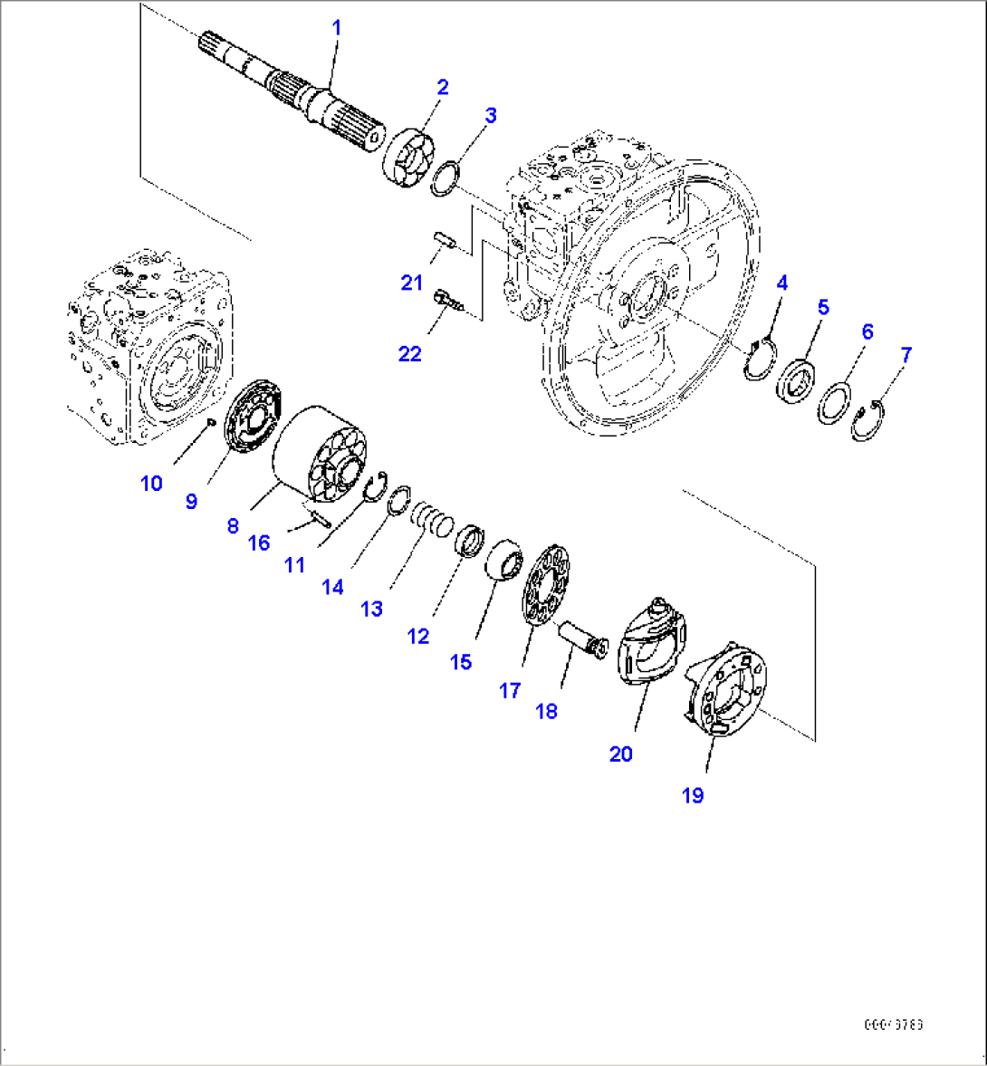 Main Pump, Inner Parts, Hydraulic Pump (3/11)