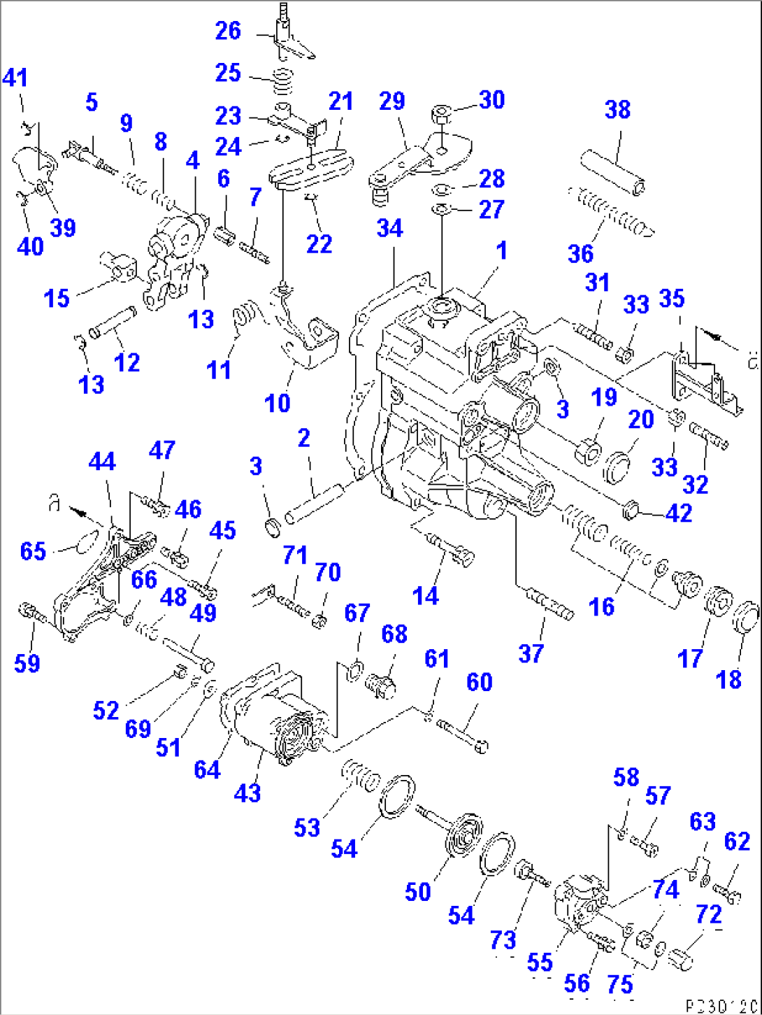 FUEL INJECTION PUMP (GOVERNOR) (2/2) (INNER PARTS)(#165687-)