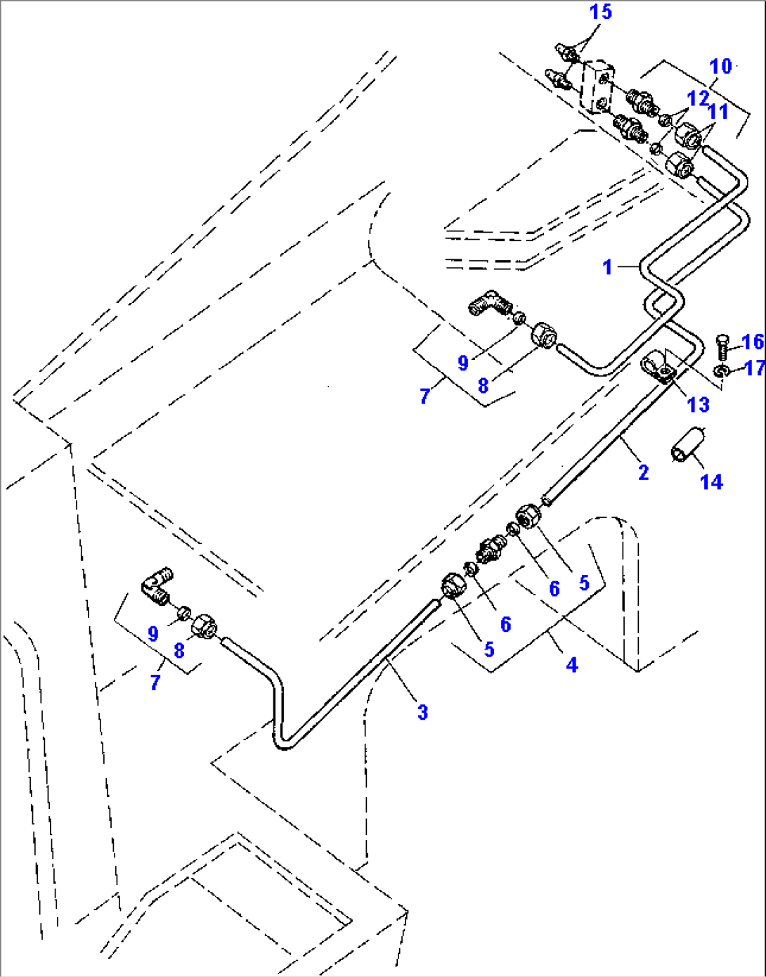 REAR FRAME, LUBRICATION PIPE