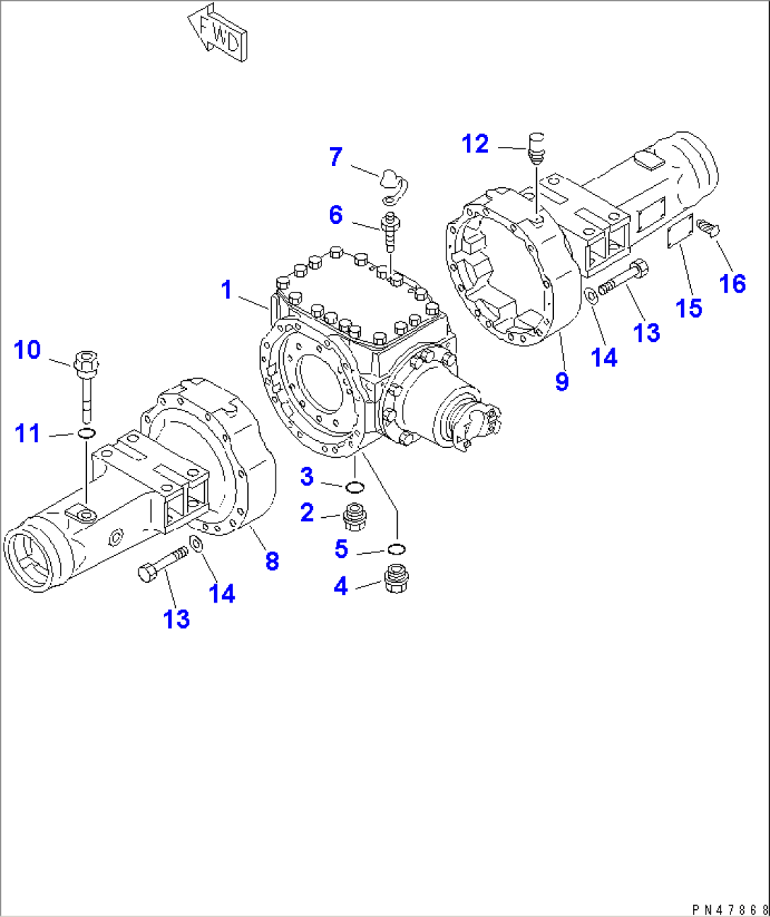 FRONT AXLE HOUSING(#50001-)