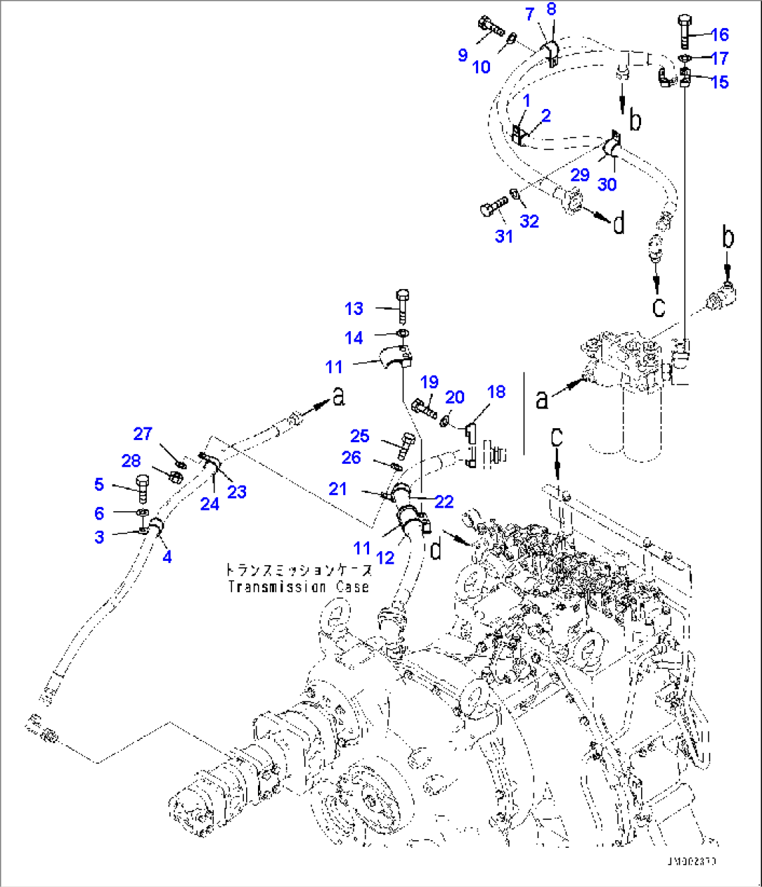Torque Converter and Transmission, Piping Mounting (2/3) (#5129-)