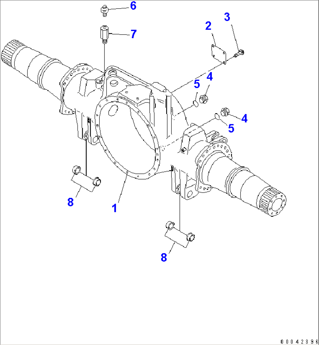 REAR AXLE (REAR AXLE HOUSING) (FOR AUTO LUBRICATION)(#11001-)