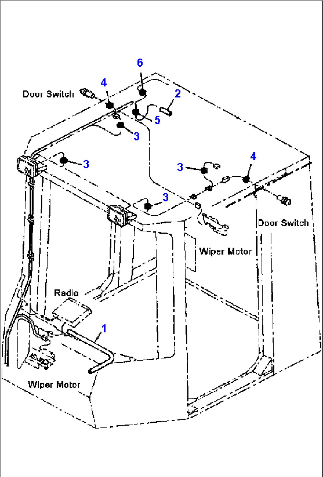 K0210-08A0 CAB WINDOW WASHER AND GROMMET