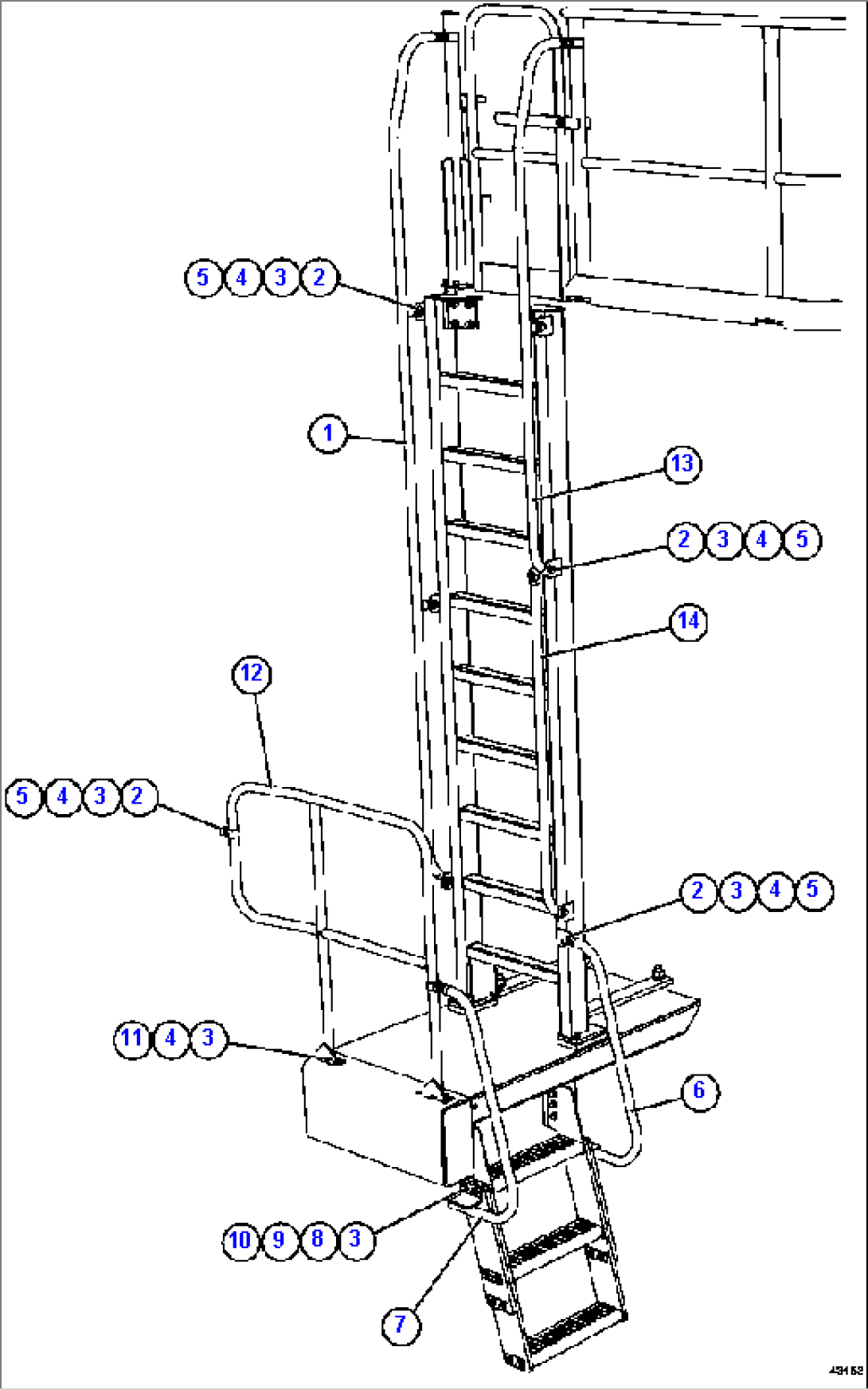 LH LADDER HANDRAILS