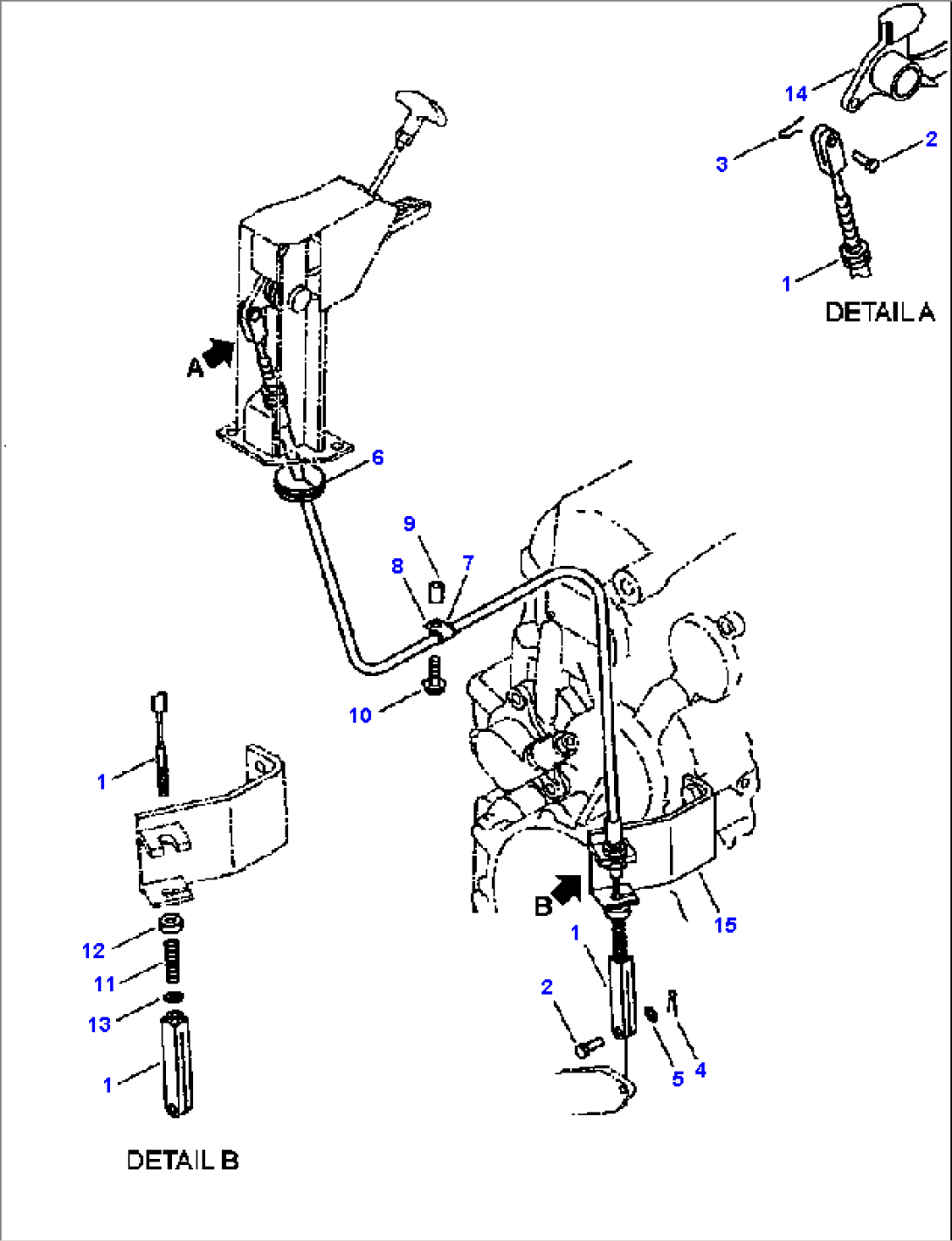 FIG. F4460-02A0 PARKING BRAKE - CONTROL PARTS - LINKAGE