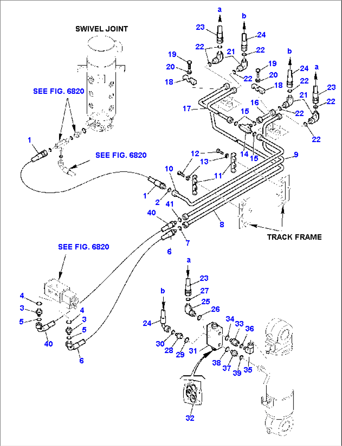 HYDRAULIC PIPING (REAR AND FRONT OUTRIGGER) (2/2)