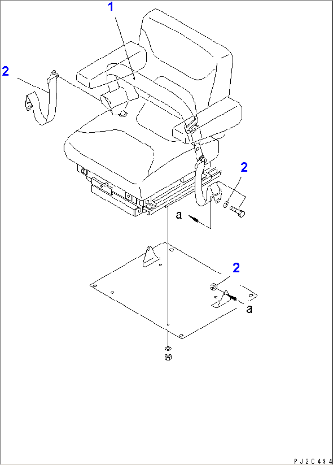 SEAT BELT (2-POINT SEAT BELT¤ WIDTH 78MM)(#51001-)