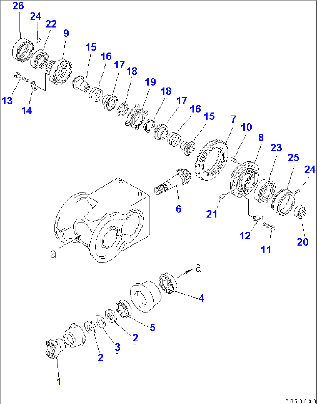 FINAL DRIVE GEAR (1/2) (AUTO TRANSMISSION SPEC.)(#12019-)