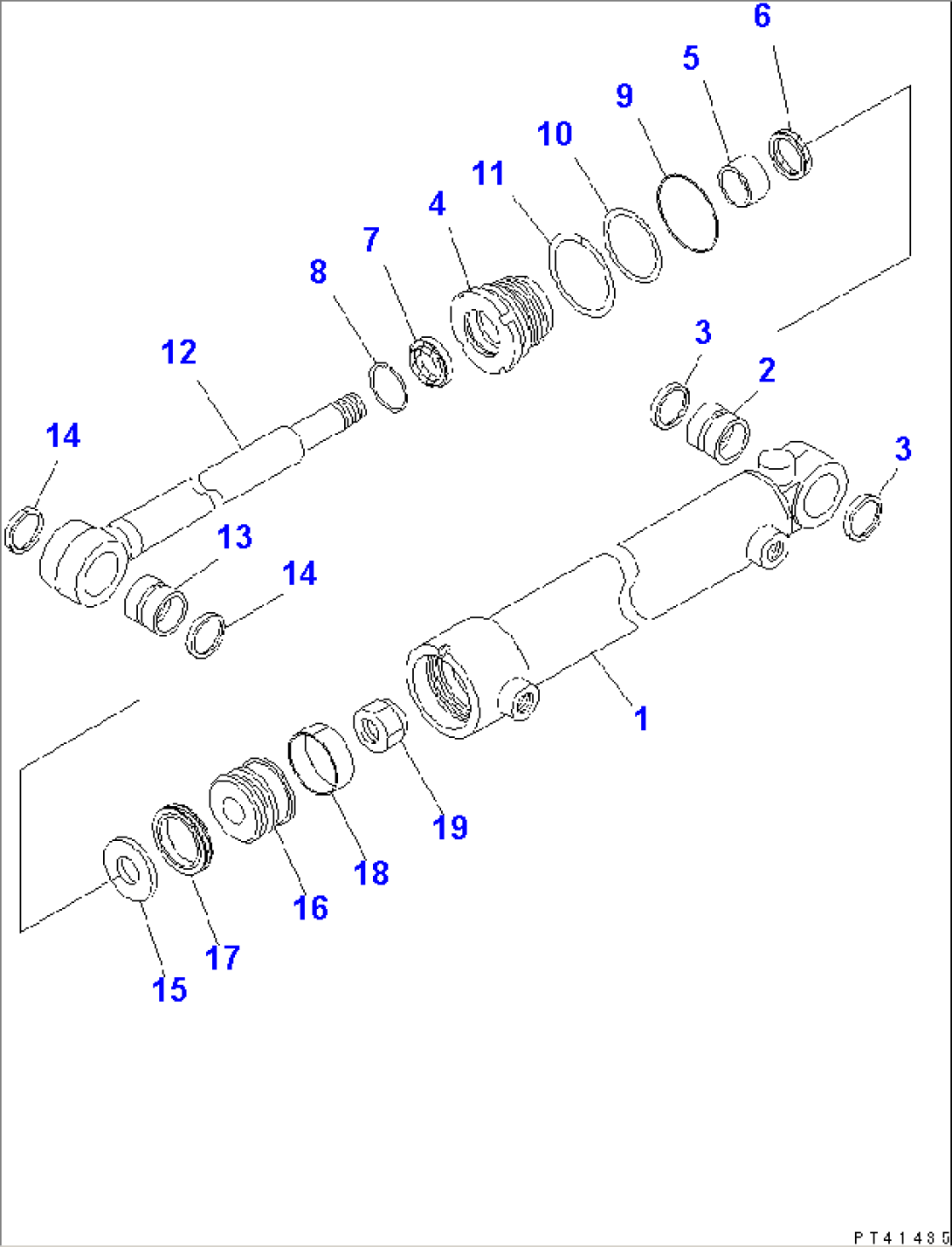 SIDE SHIFT CYLINDER (FOR SIDE SHIFT¤ PITCH AND ANGLE SNOW PLOW)(#63001-64000)