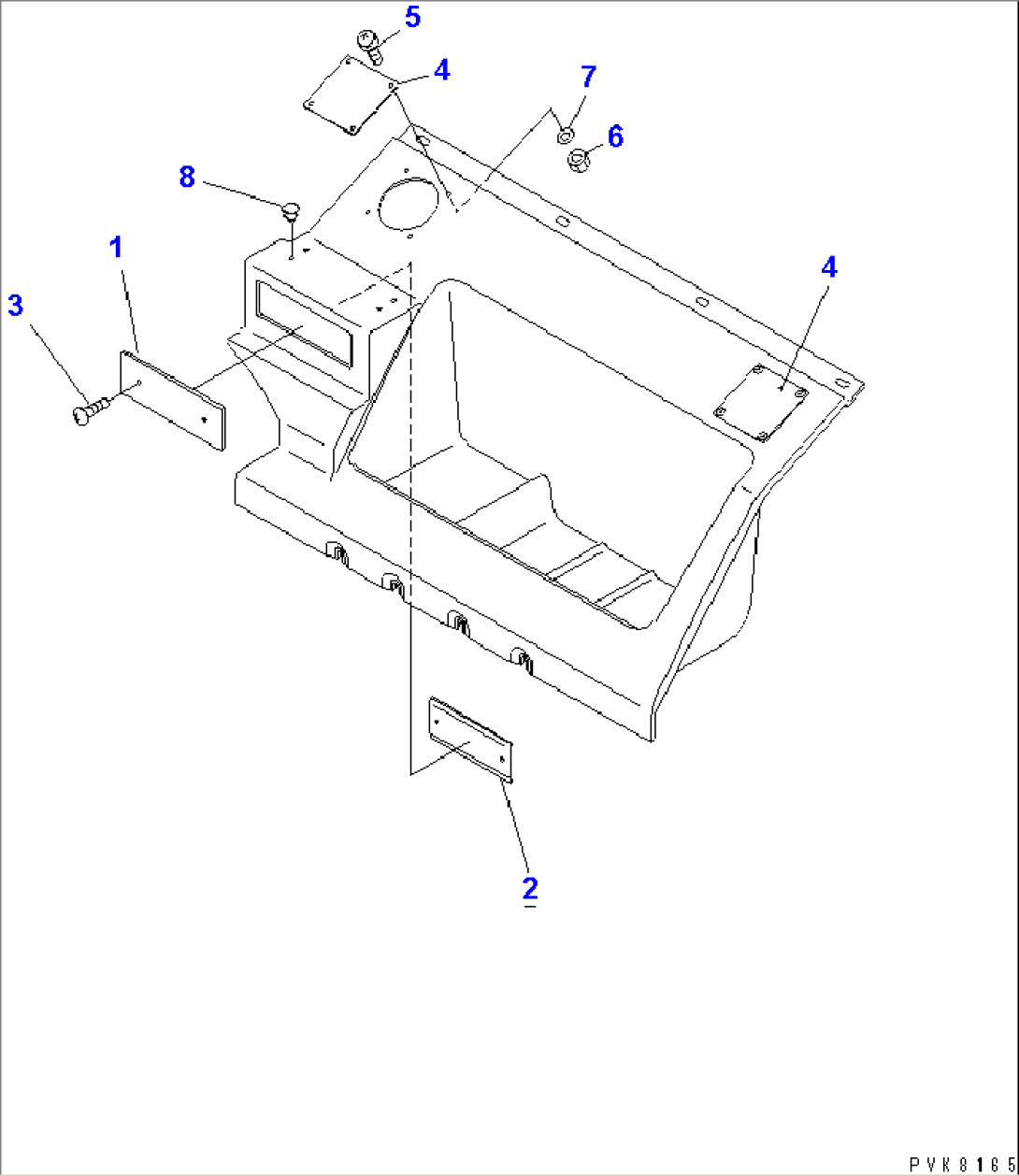 SEAT REAR COVER (RADIO LESS)(#K32001-K34000)