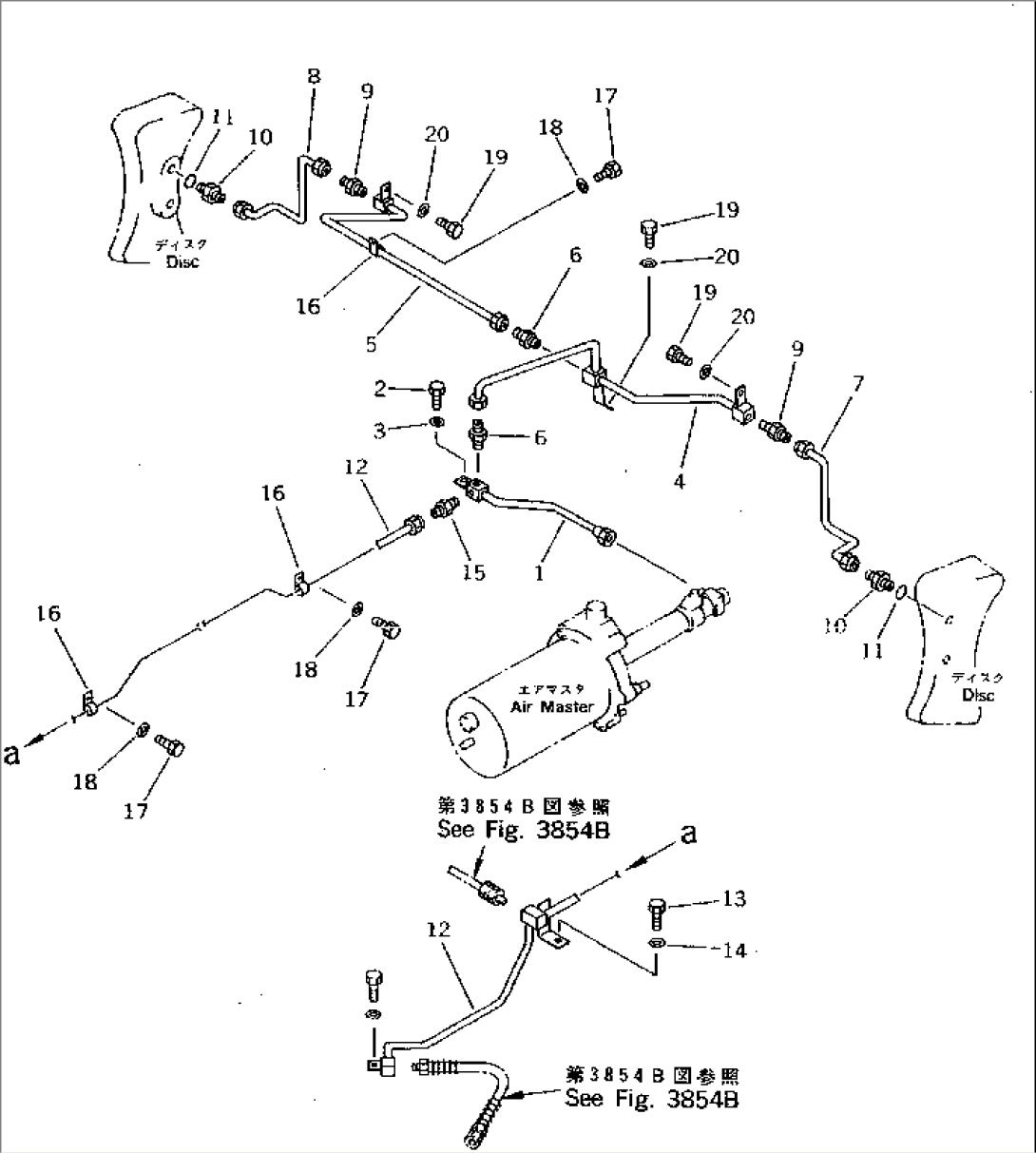 LOWER AIR PIPING (AIR MASTER TO CALIPER)