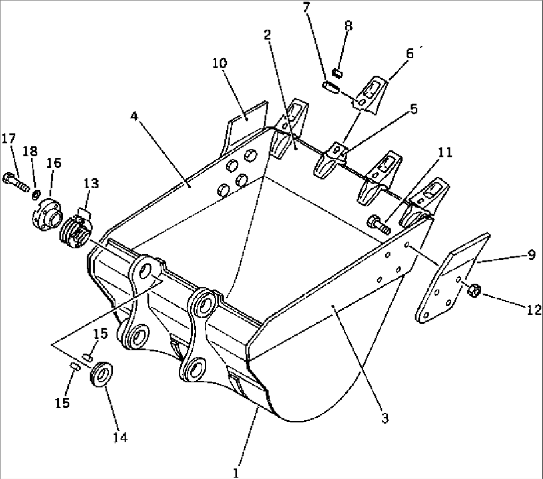 BUCKET¤ 0.9M3¤ WIDTH 1155MM(#20001-20488)