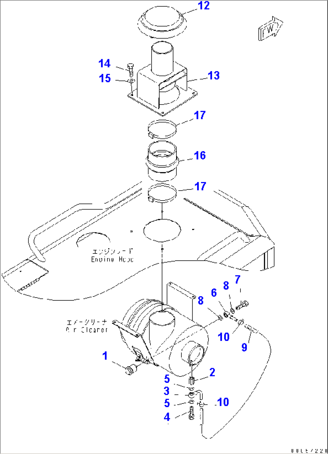 HOOD (DUST INDICATOR AND RAIN CAP) (WITH AIR INTAKE EXTENSION
