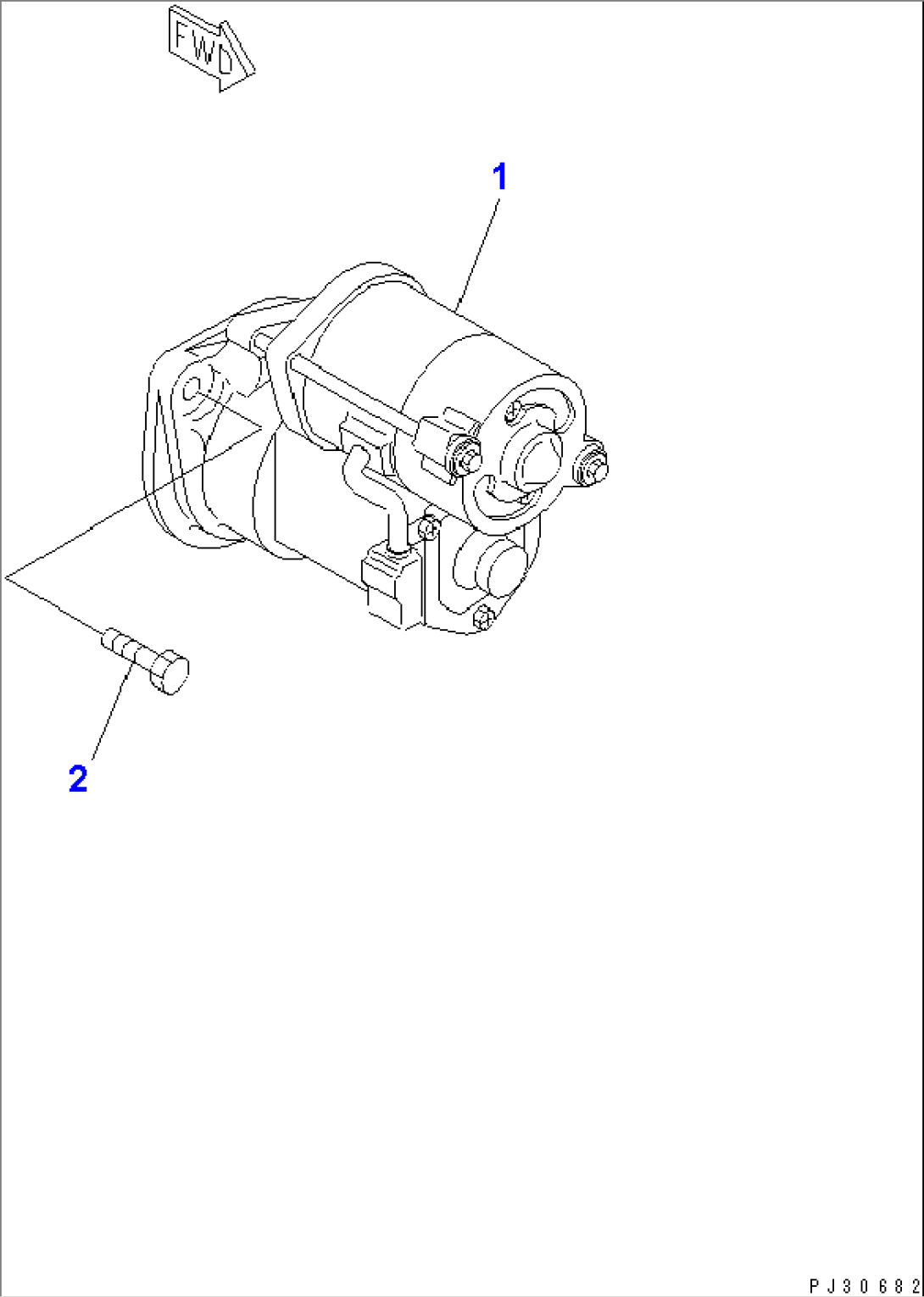 STARTING MOTOR AND MOUNTING
