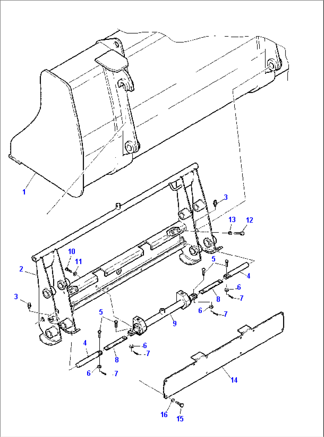 QUICK HYDRAULIC COUPLING FOR BUCKET (OPTIONAL)