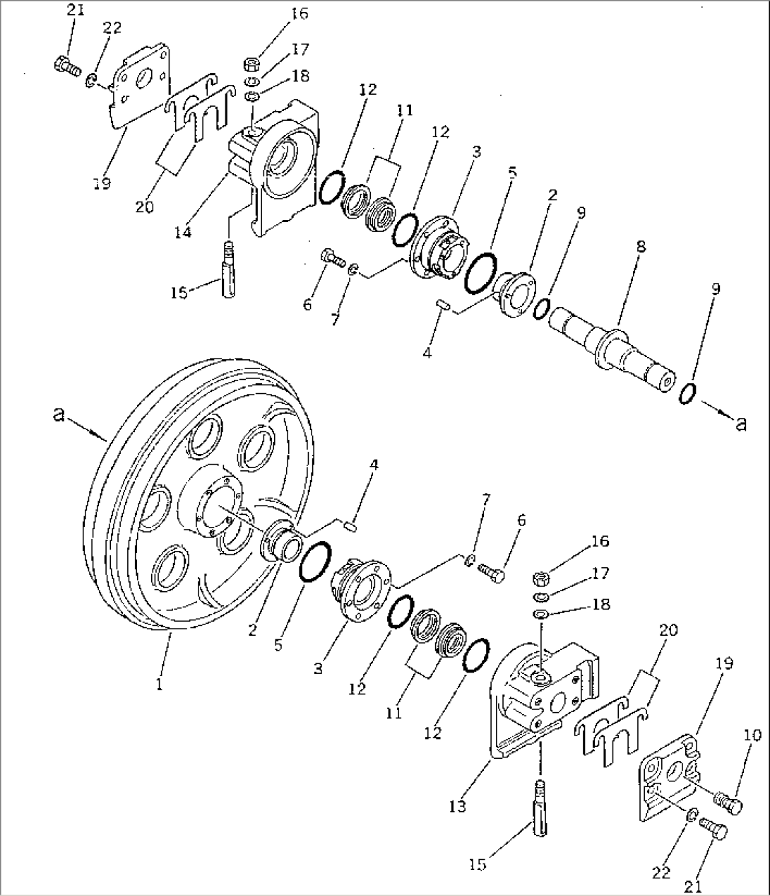 FRONT IDLER (RUBBER SHOE SPEC.)(#61076-61131)