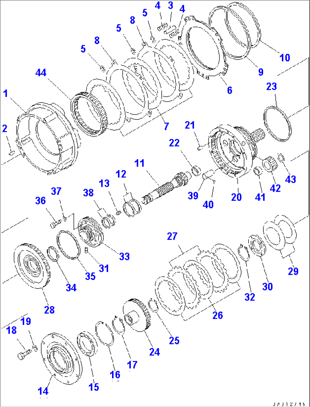 TRANSMISSION (OUTPUT SHAFT) (1/2)