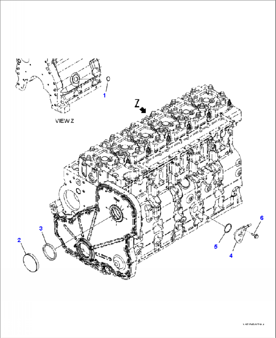 A2102-A3A0 CYLINDER BLOCK ACCESS HOLE COVER AND OIL DRAIN CONNECTION