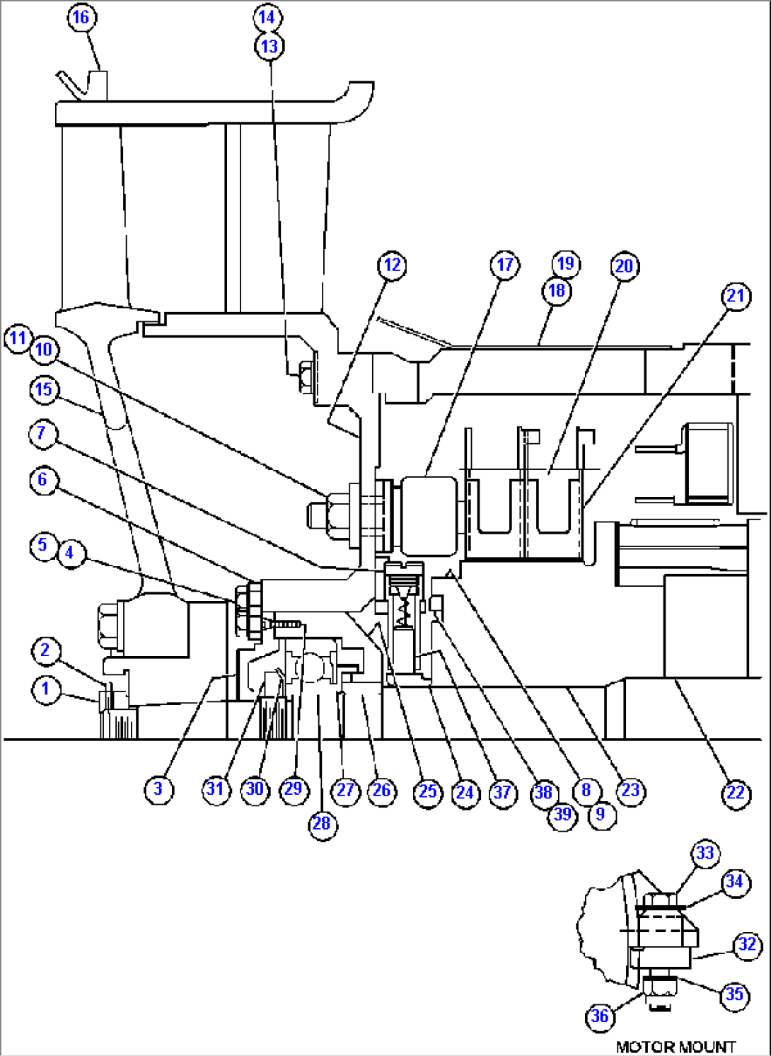 BLOWER MOTOR (COMMUTATOR END) (XA4146)