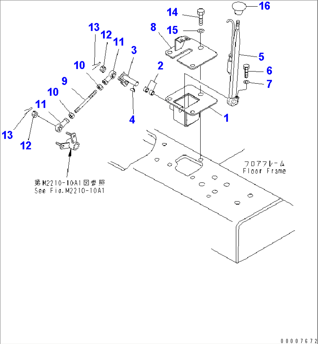 RADIATOR SHUTTER CONTROL LEVER (FOR 140 ENGINE)(#31586-)
