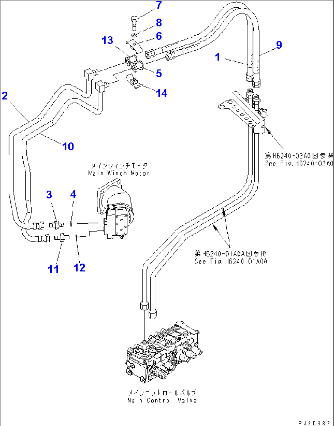 MAIN WINCH (MOTOR LINE) (MAIN WINCH MOTOR) (WITH 3RD WINCH)(#10301-)