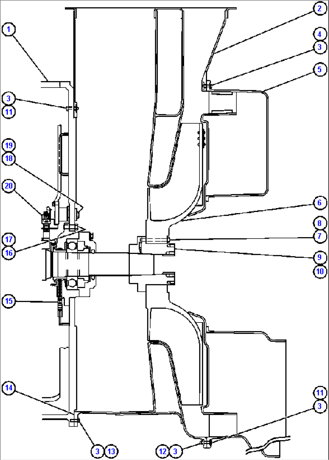 ALTERNATOR - BLOWER HOUSING (PC2610)