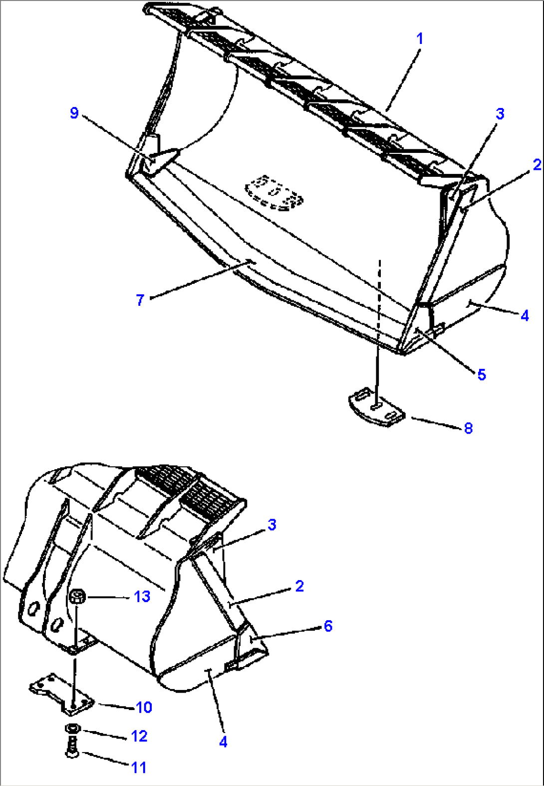 SPADE NOSE ROCK BUCKET 7.1 YDþ / 5.4 mþ