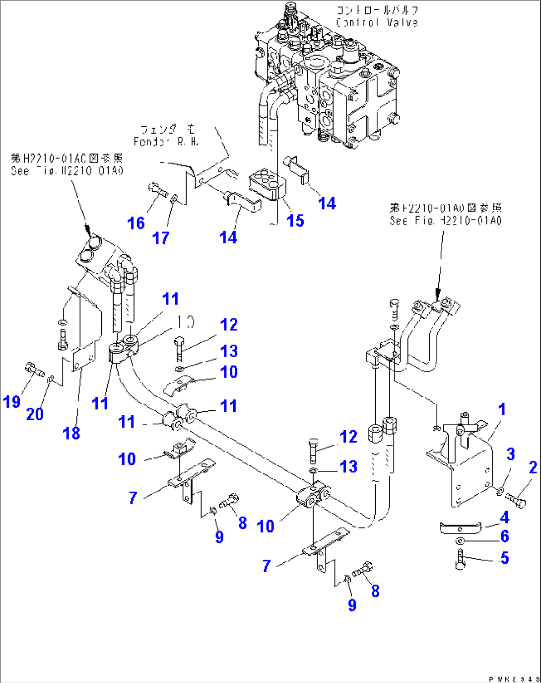 LIFT CYLINDER LINE BRACKET