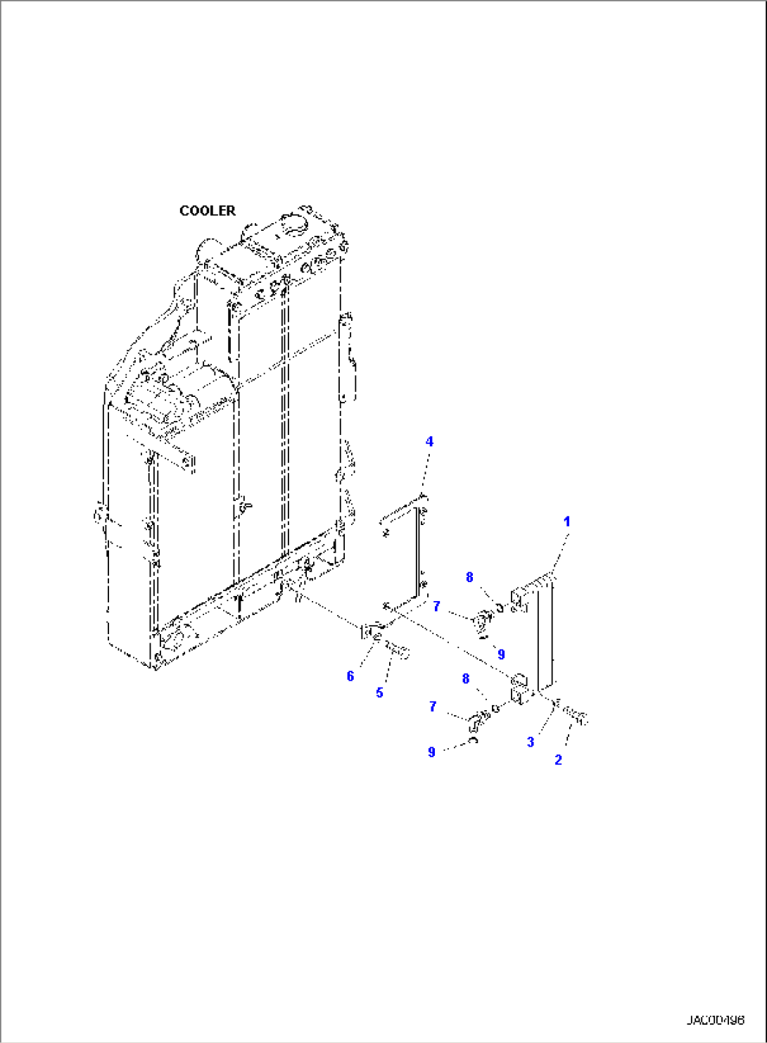 COOLING SYSTEM, WITH DUSTPROOF NET, FUEL COOLER