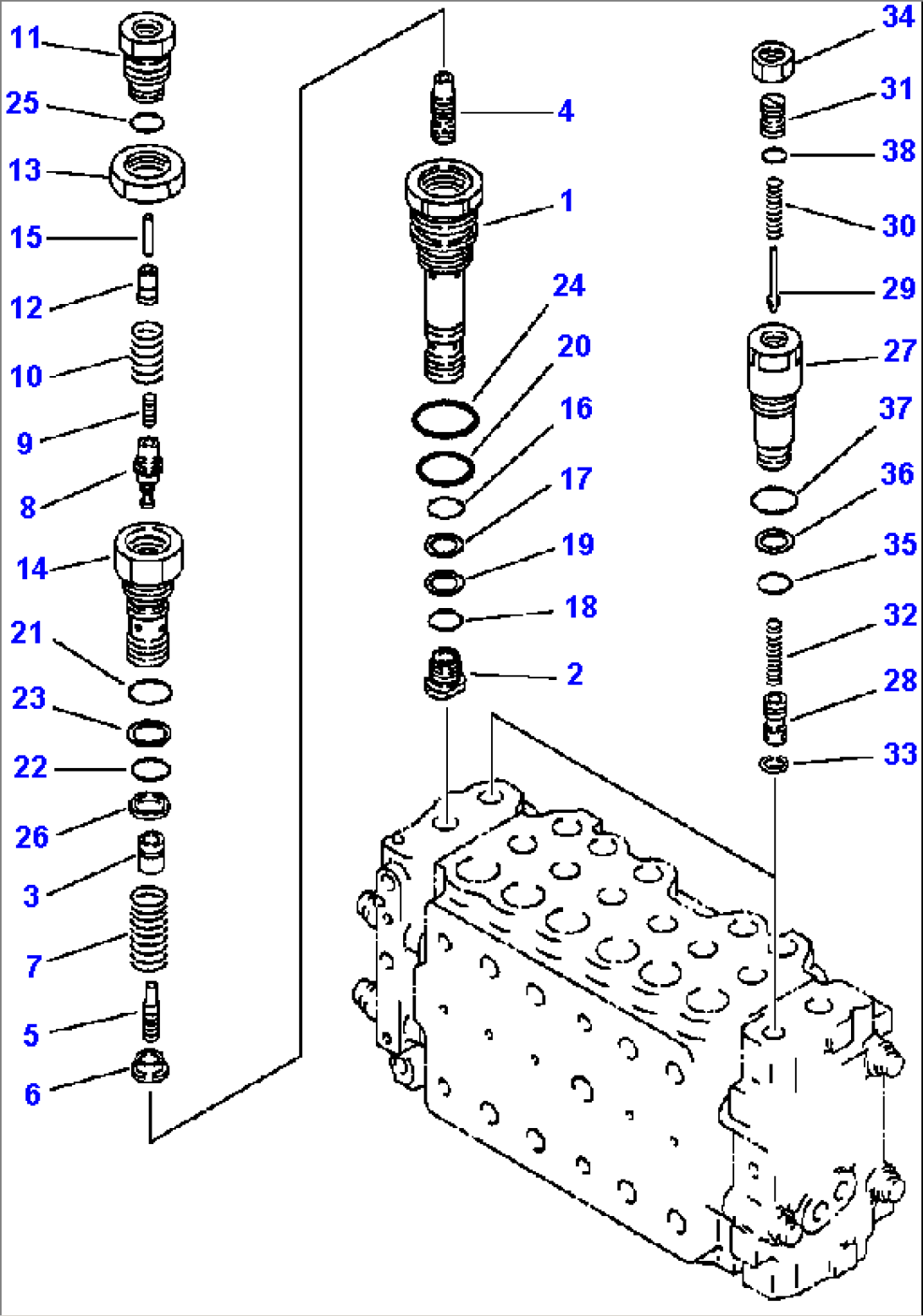 FIG NO. H0120-5701 MAIN VALVE (7/9) RELIEF VALVE