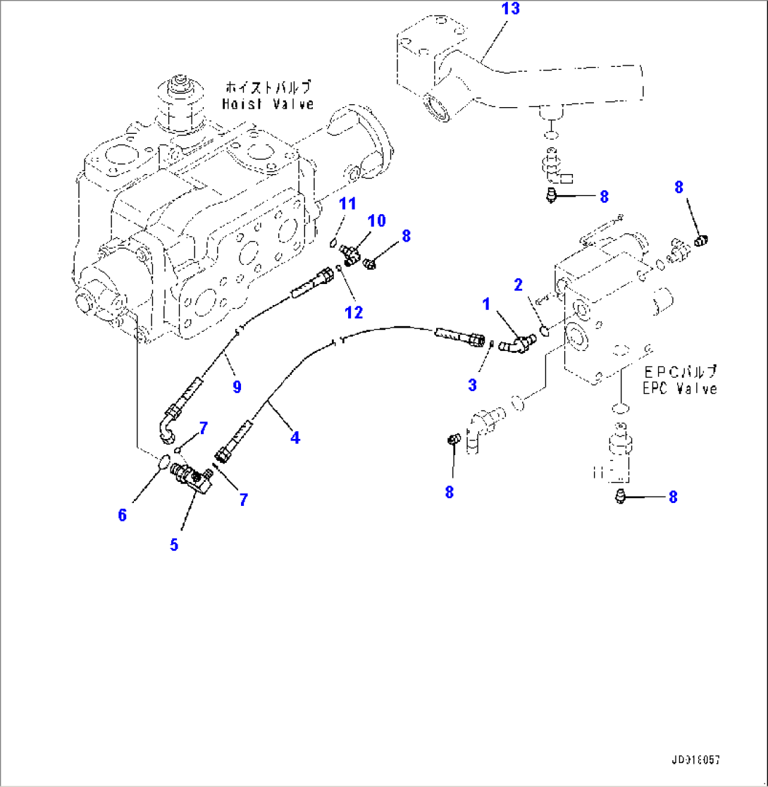 Hydraulic Tank Mounting and Cover, EPC Valve Piping (2/2) (#7079-)